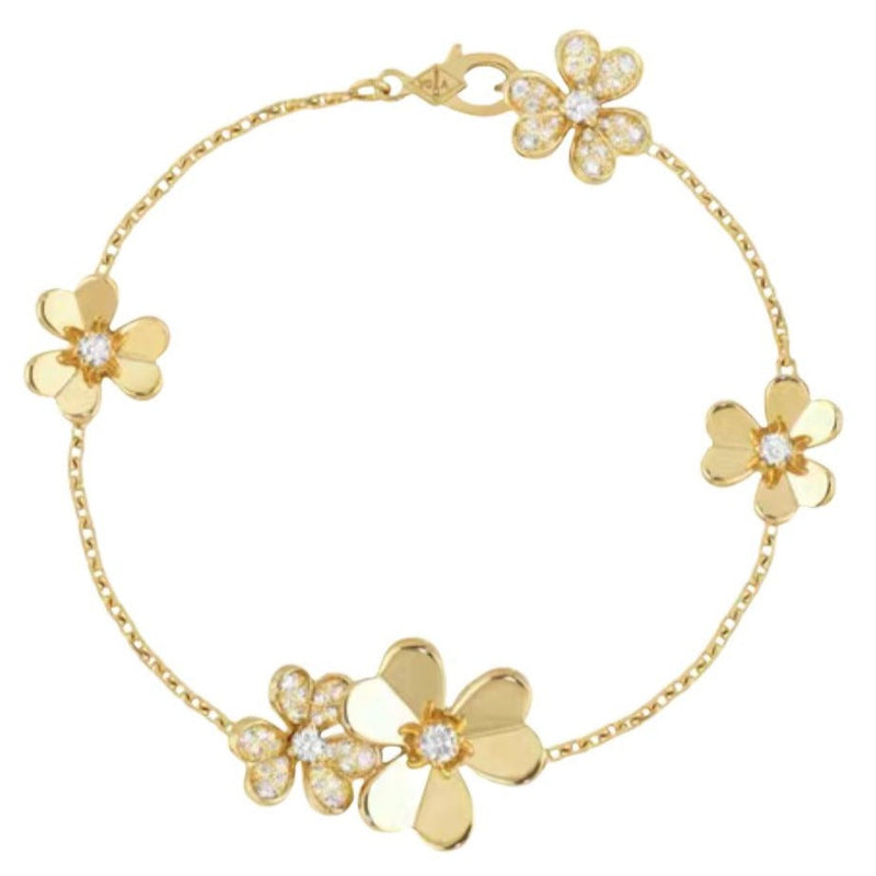 Frivole Diamond Yellow Gold Bracelet S504891336 - TUZZUT Qatar Online Shopping