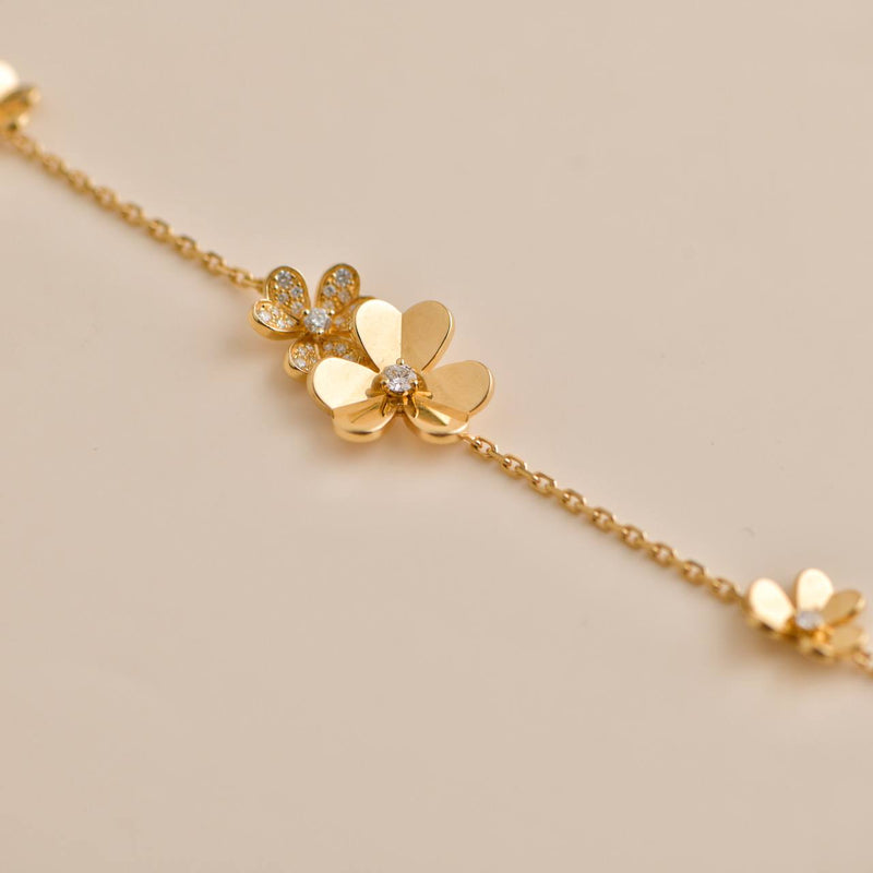 Frivole Diamond Yellow Gold Bracelet S504891336 - TUZZUT Qatar Online Shopping