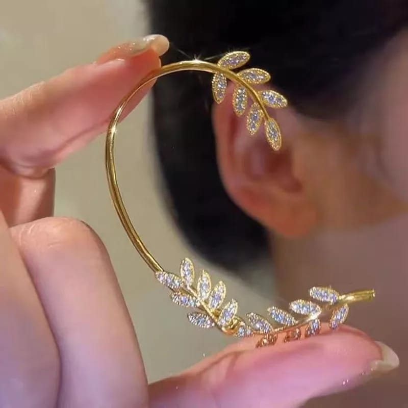 1 pc Women's Fashion Leaf Style Earrings Ear Cuffs Clip - Tuzzut.com Qatar Online Shopping