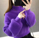 Women's Fashion Thick Mohair Sweaters Loose-fitting - WM0132 - Tuzzut.com Qatar Online Shopping