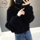 Women's Fashion Thick Mohair Sweaters Loose-fitting - WM0132 - Tuzzut.com Qatar Online Shopping