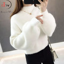 Women's Fashion Thick Mohair Sweaters Loose-fitting - WM0132 - Tuzzut.com Qatar Online Shopping