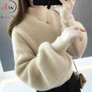 Women's Fashion Thick Mohair Sweaters Loose-fitting - WM0132 - Tuzzut.com Qatar Online Shopping