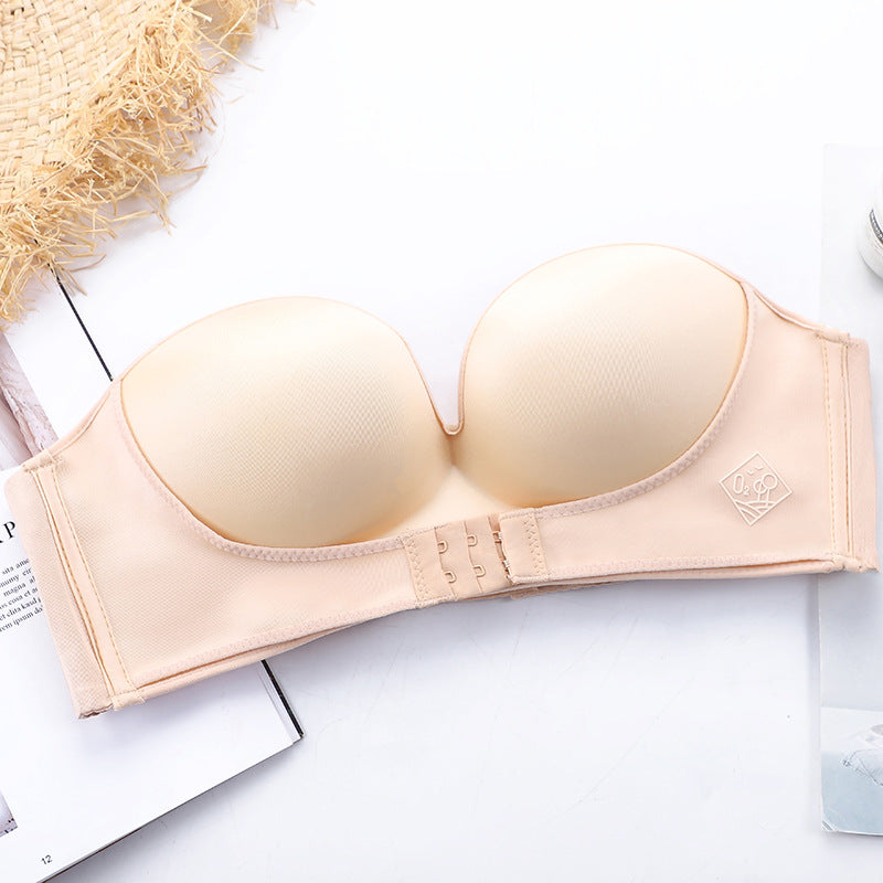 Strapless Front Buckle Bra, Invisible Push Up Bra for Women - IB100 - Tuzzut.com Qatar Online Shopping