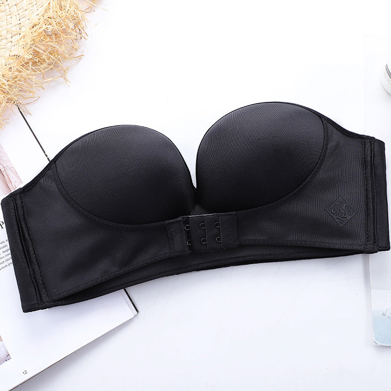 Bras for Women 3PCWomen Lingerie Strapless Front Buckle Lift Bra Wire Free  Slip Invisible Push Up Bandeau Bra, Black, Small : : Clothing,  Shoes & Accessories