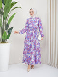 Uslu Moda Turkish Women's Chiffon Ayrobin Maxi Dress - U53 - Tuzzut.com Qatar Online Shopping