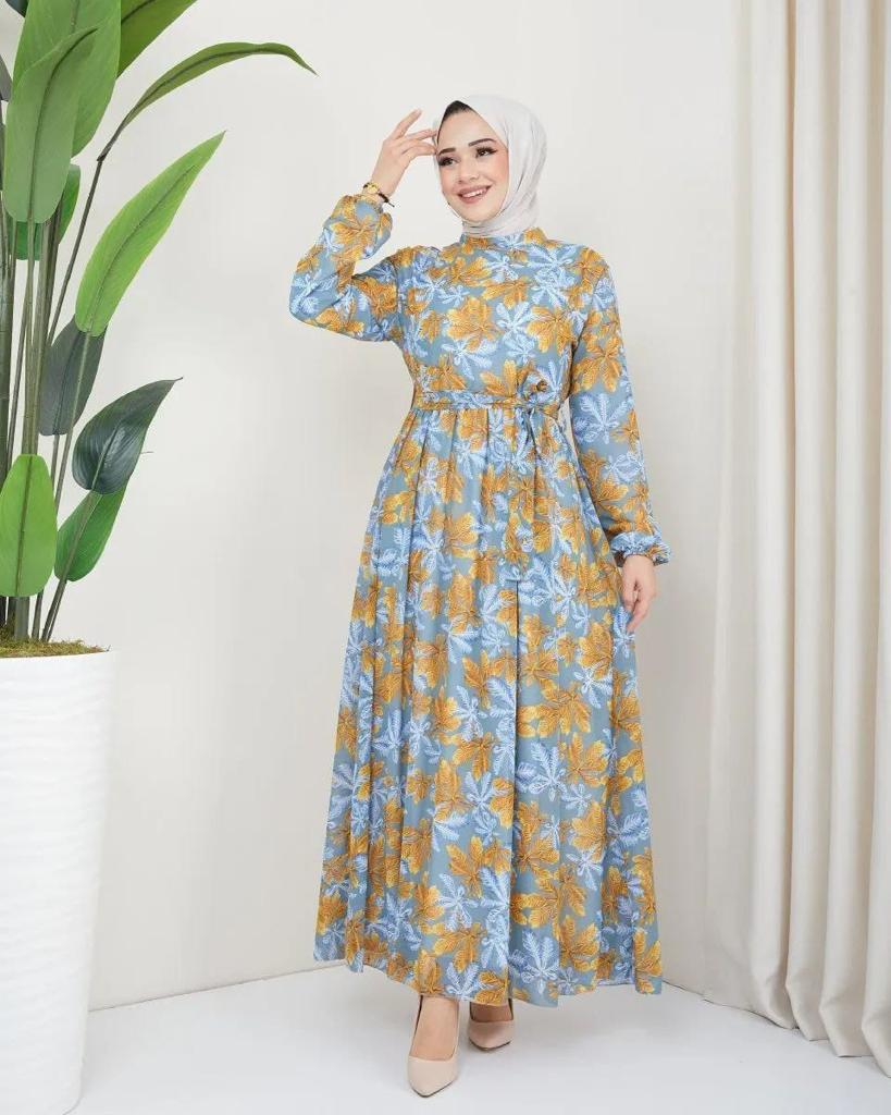 Uslu Moda Turkish Women's Chiffon Ayrobin Maxi Dress - U53 Uslu Moda Turkish Women's Chiffon Ayrobin Maxi Dress - U53