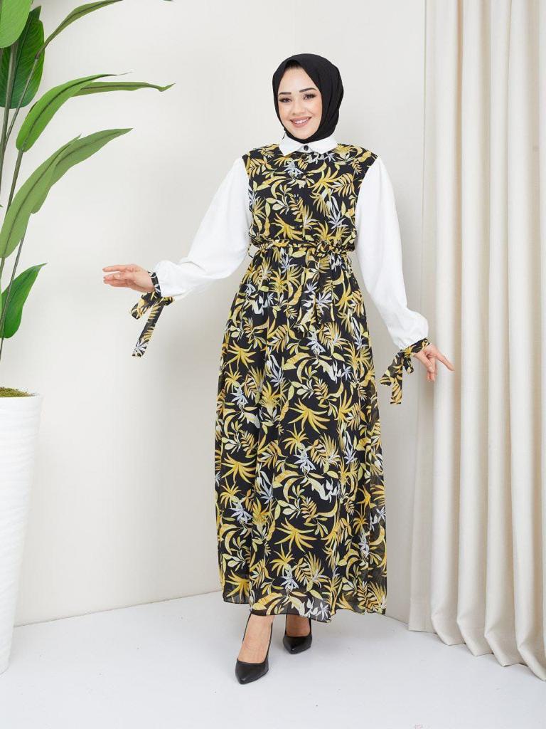Uslu Moda Turkish Women's Chiffon Maxi Dress - U63 Uslu Moda Turkish Women's Chiffon Maxi Dress - U63