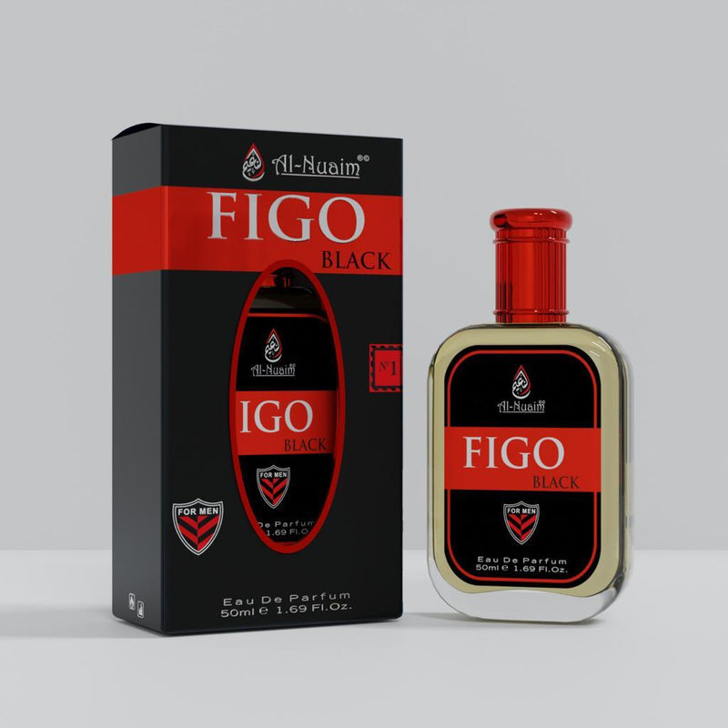 Figo Black Eau De Parfum EDP Spray 50ml by Al Nuaim - Tuzzut.com Qatar Online Shopping