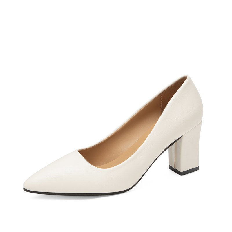 Women's Fashion High Heels Slip-on Pointed Toe Shoes - 520 - Tuzzut.com Qatar Online Shopping