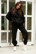 Women's Winter Tracksuit Long Sleeve Hoodie Fashion Outfit 2 Pcs Set - SU924 - Tuzzut.com Qatar Online Shopping