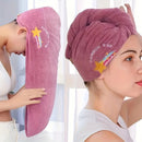 Microfibre Magic Hair Fast Dryer Turban Towel Bath Wrap Hat Quick Dry Cap - Tuzzut.com Qatar Online Shopping