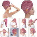 Microfibre Magic Hair Fast Dryer Turban Towel Bath Wrap Hat Quick Dry Cap - Tuzzut.com Qatar Online Shopping