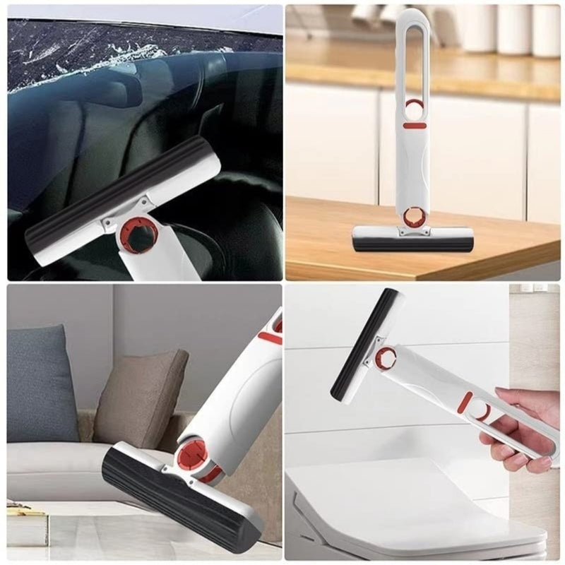 Portable Mini Squeeze Foldable Mop,Car Window Wall Cleaner Mini Home Sponge Mop - Tuzzut.com Qatar Online Shopping