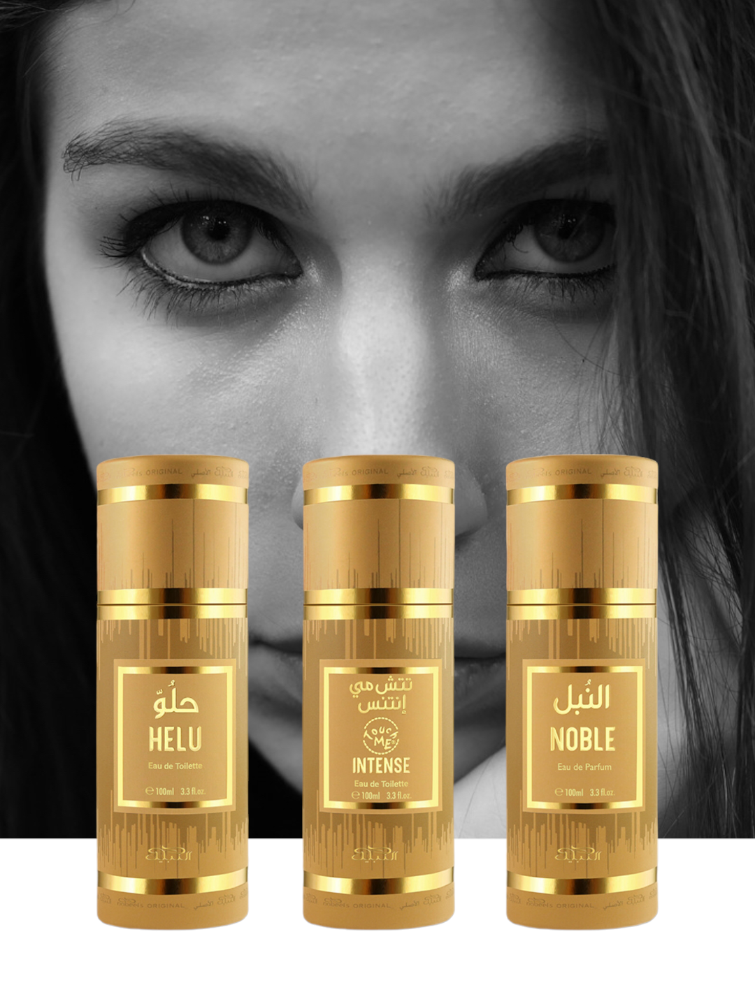 Helu + Touch Me Intense + Noble Unisex Spray Perfumes 100ml by Nabeel (3 in 1 Bundle Pack) Helu + Touch Me Intense + Noble Unisex Spray Perfumes 100ml by Nabeel (3 in 1 Bundle Pack)