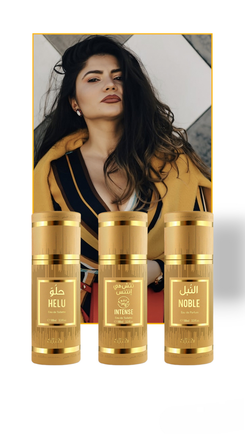 Helu + Touch Me Intense + Noble Unisex Spray Perfumes 100ml by Nabeel (3 in 1 Bundle Pack) - Tuzzut.com Qatar Online Shopping
