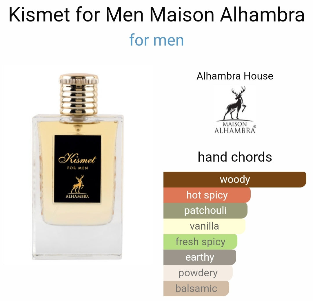 Kismet For Men EDP -100ML/3.4Oz By Maison Alhambra Kismet For Men EDP -100ML/3.4Oz By Maison Alhambra