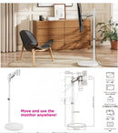 Mobile Spring-Assisted TV Monitor Cart Floor TV Stand Mount for Most 17" to 35" Screens up to 10 kg - SH38 11TW FS - TUZZUT Qatar Online Shopping