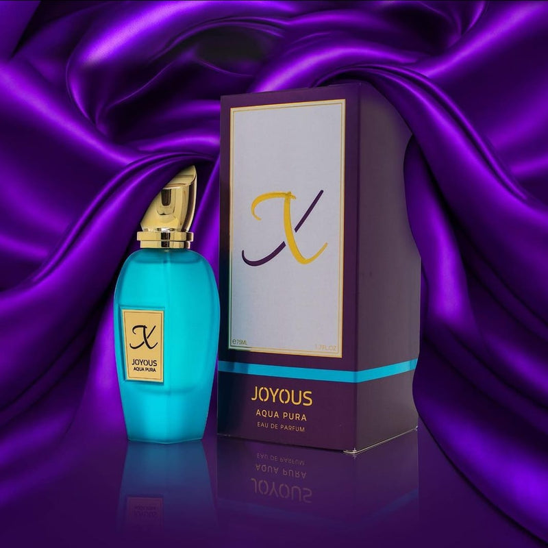 X JOYOUS AQUA PURA PERFUME 75ML, FOR WOMEN AND MEN - Long Lasting Fragrance