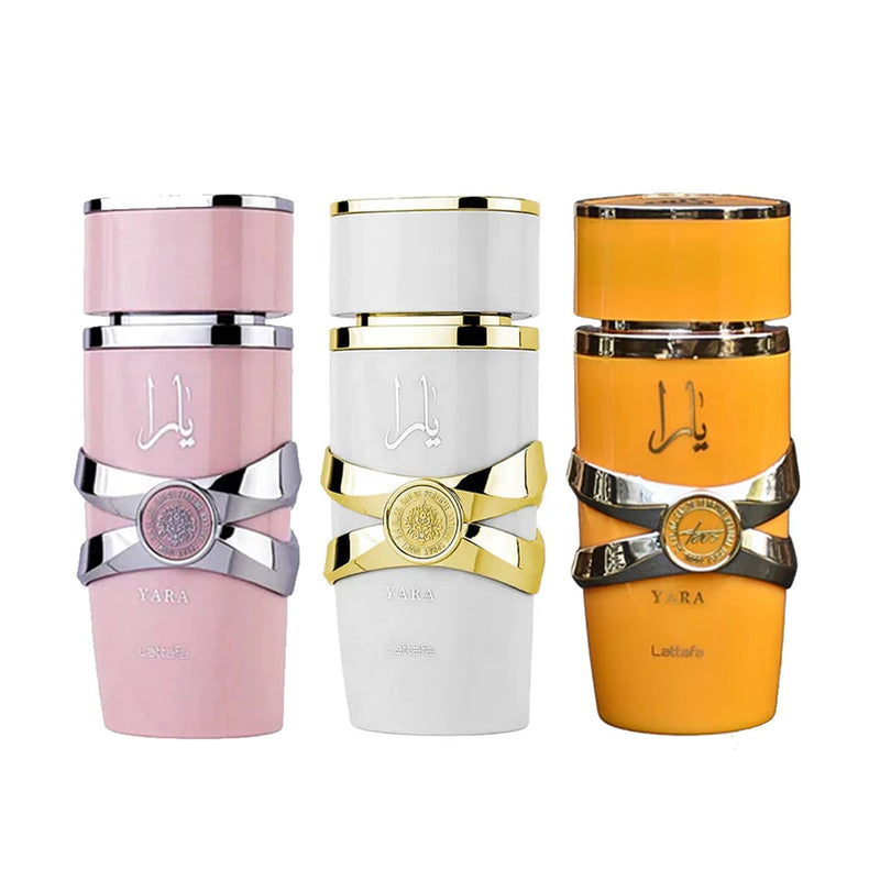 Yara Pink, Yara Moi & Yara Tous EDP-100ml Perfumes By Lattafa Bundle Pack for Women