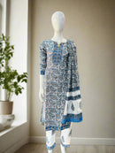 Women Cotton Mix Floral Printed Kurta Pant Dupatta Set - TPS225 - TUZZUT Qatar Online Shopping