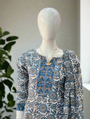 Women Cotton Mix Floral Printed Kurta Pant Dupatta Set - TPS225 - TUZZUT Qatar Online Shopping