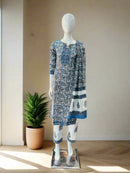 Women Cotton Mix Floral Printed Kurta Pant Dupatta Set - TPS225 - TUZZUT Qatar Online Shopping