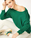 Women's Knitted Off Shoulder Sweater - OFS01 - TUZZUT Qatar Online Shopping