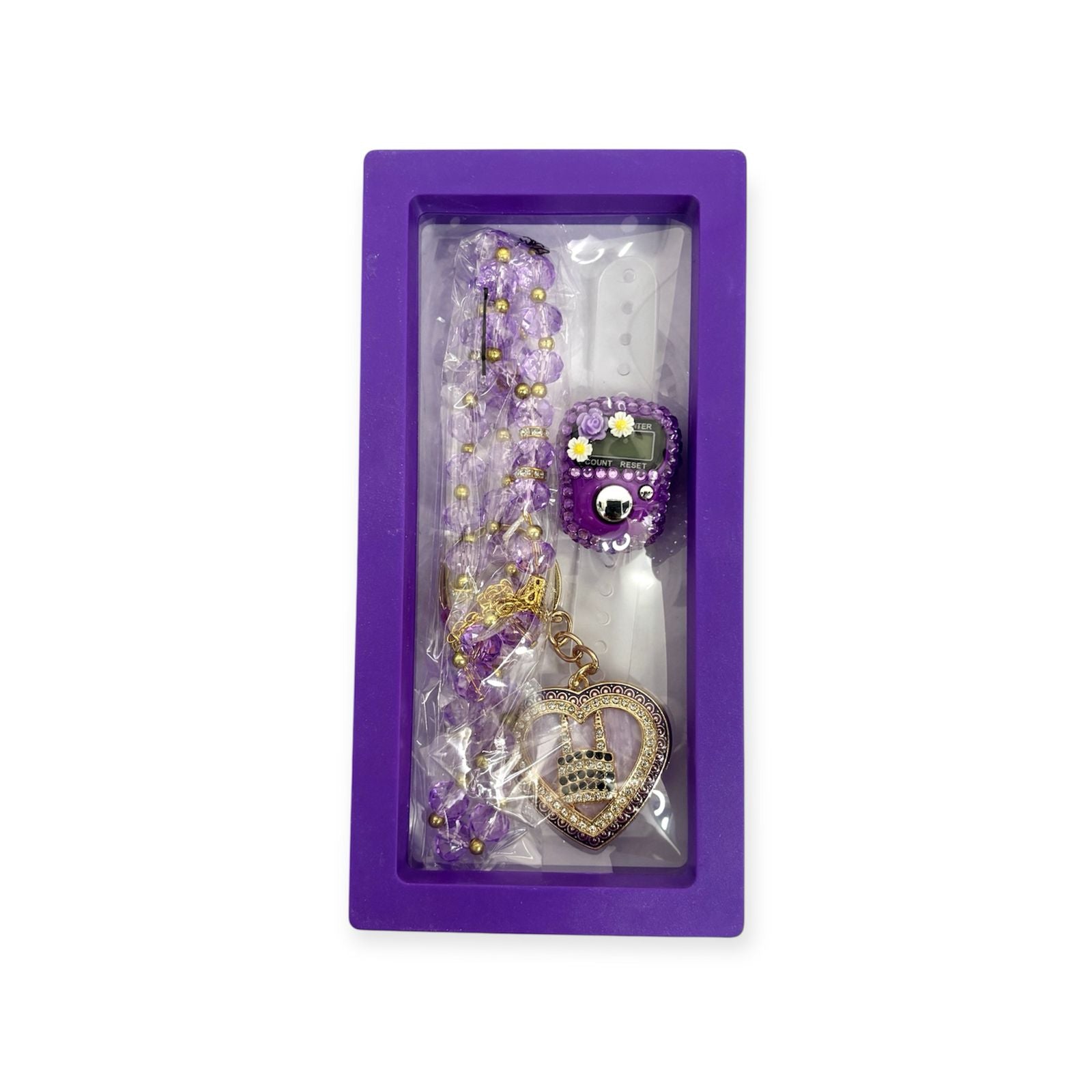 3 Pcs Ramadan Eid Gift Set - Prayer Beads + Digital Tasbih Counter + Key Chain 3 Pcs Ramadan Eid Gift Set - Prayer Beads + Digital Tasbih Counter + Key Chain