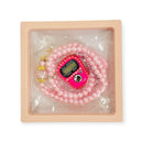 2 Pcs Ramadan Eid Gift Set - Prayer Beads + Digital Tasbih Counter - Pink - TUZZUT Qatar Online Shopping