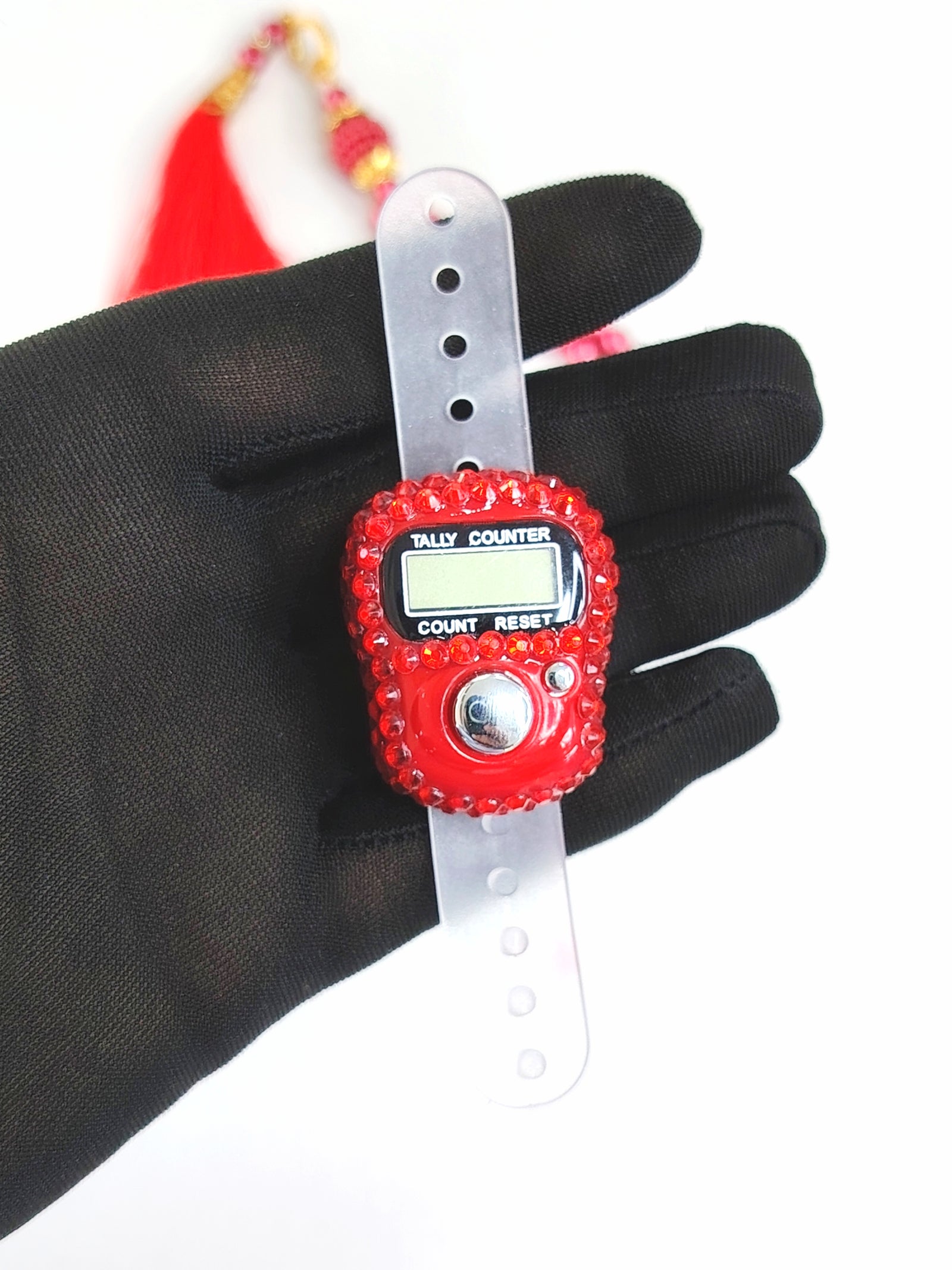 2 Pcs Ramadan Eid Gift Set - Prayer Beads + Digital Tasbih Counter - Red 2 Pcs Ramadan Eid Gift Set - Prayer Beads + Digital Tasbih Counter - Red