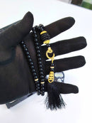 2 Pcs Ramadan Eid Gift Set - Prayer Beads + Digital Tasbih Counter - Black - TUZZUT Qatar Online Shopping