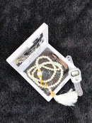 2 Pcs Ramadan Eid Gift Set - Prayer Beads Digital Tasbih Counter - White - TUZZUT Qatar Online Shopping