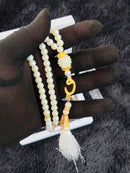 2 Pcs Ramadan Eid Gift Set - Prayer Beads Digital Tasbih Counter - White - TUZZUT Qatar Online Shopping