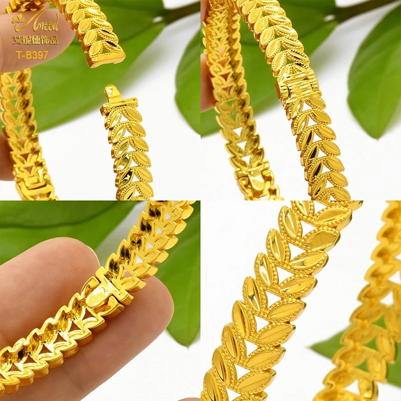 3pcs Gold Color Bangle For Women - Tuzzut.com Qatar Online Shopping