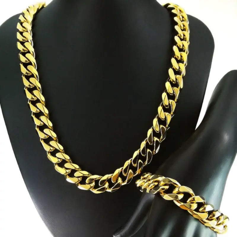 Mens Stes Necklace & Bracelet - Tuzzut.com Qatar Online Shopping