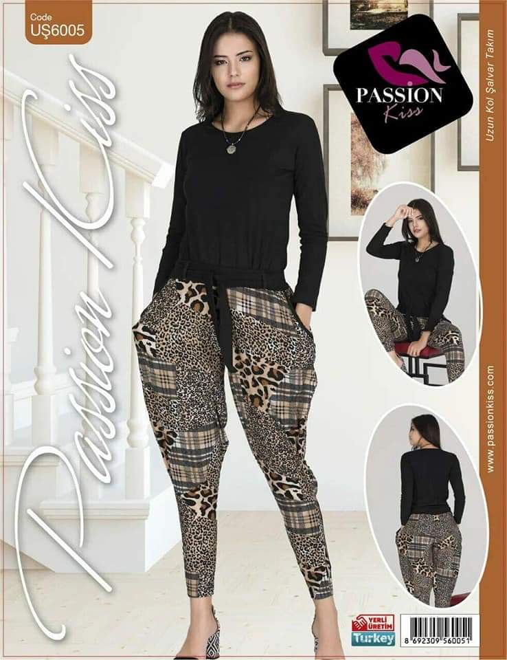 Passion Kiss Women's Fashion Full Sleeves Printed Homewear Passion Kiss Women's Fashion Full Sleeves Printed Homewear