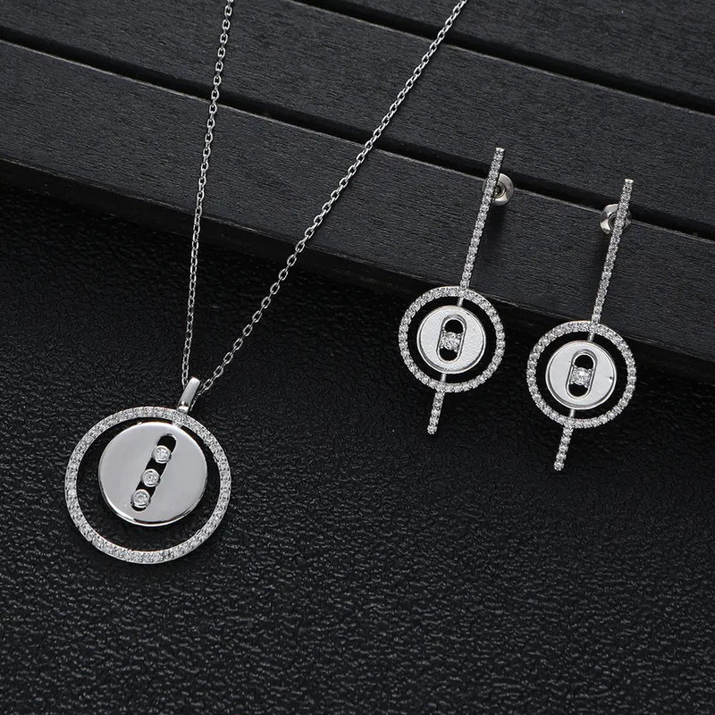 Simple geometry Pendant Necklace Set for Women - Tuzzut.com Qatar Online Shopping