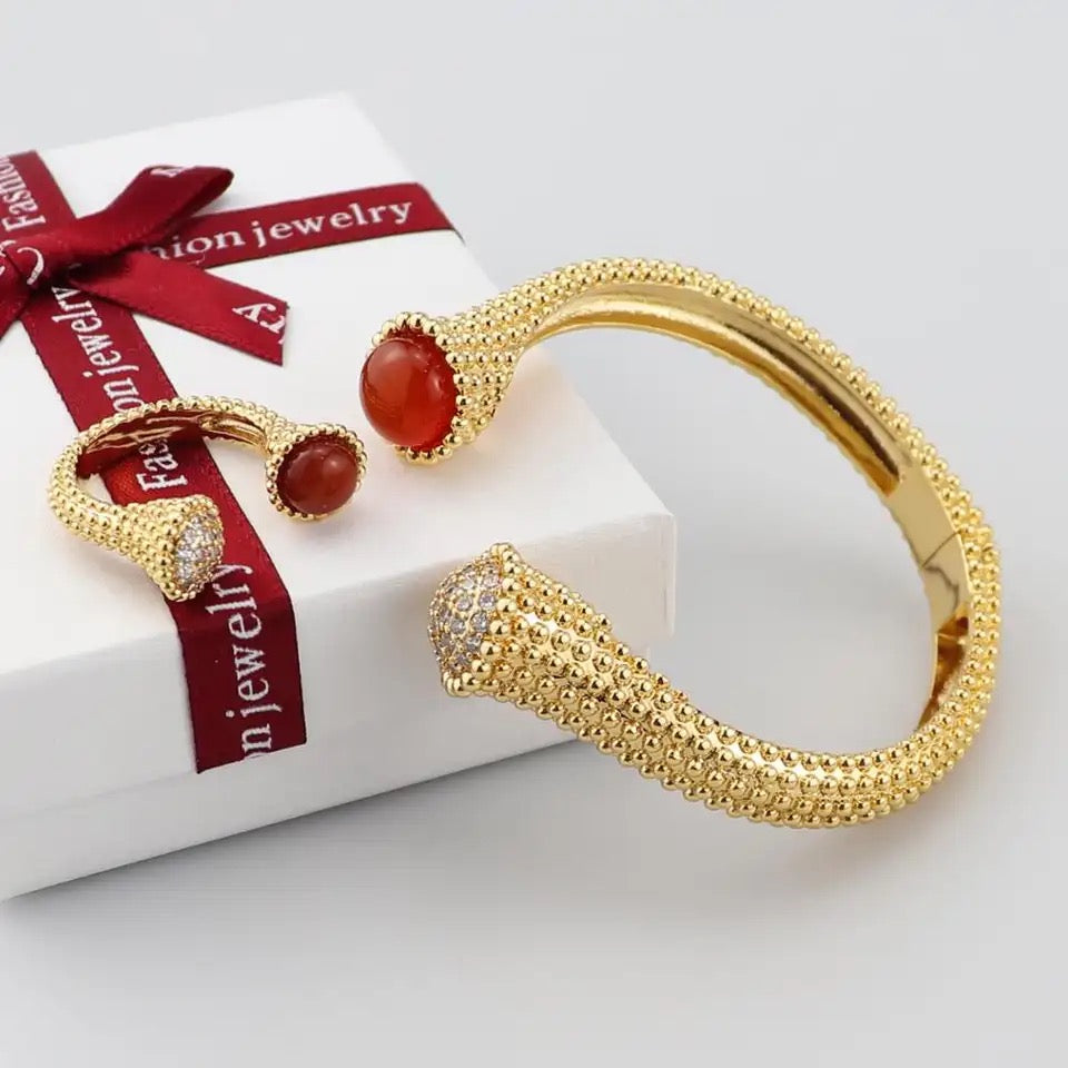 Fashion Classic Open Bracelet with Open Ring S4503619 Fashion Classic Open Bracelet with Open Ring S4503619