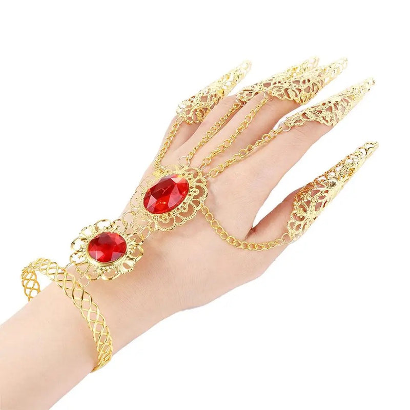 Girls Bracelet High Shine Finger Bracelet 5 Long Finger Nails Indian Thai One-piece Finger Bracelet - Tuzzut.com Qatar Online Shopping