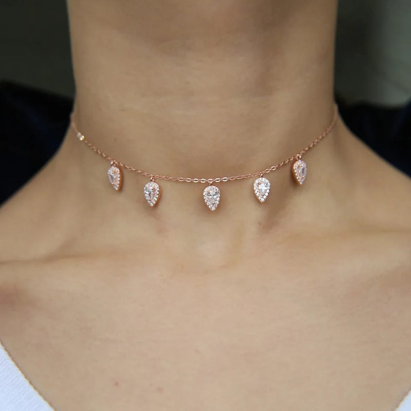 Fashion Rhinestone Necklace Jewelry - Tuzzut.com Qatar Online Shopping