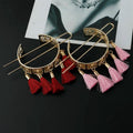 Vintage Crown Bun Pin Leaf Bun Top Hair Stick Alloy Tassels Bun Holder Chic Hair Accessories - Tuzzut.com Qatar Online Shopping