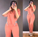 Turkish Flame Women Half Sleeve Top & Pants Set - T121 - Tuzzut.com Qatar Online Shopping