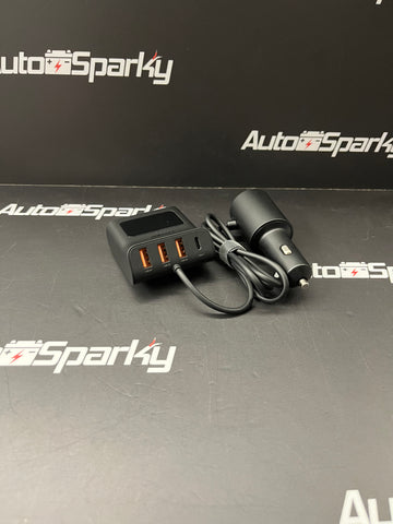 Fast Charge Car HUB Charger with Digital Display Fast Charge Car HUB Charger with Digital Display