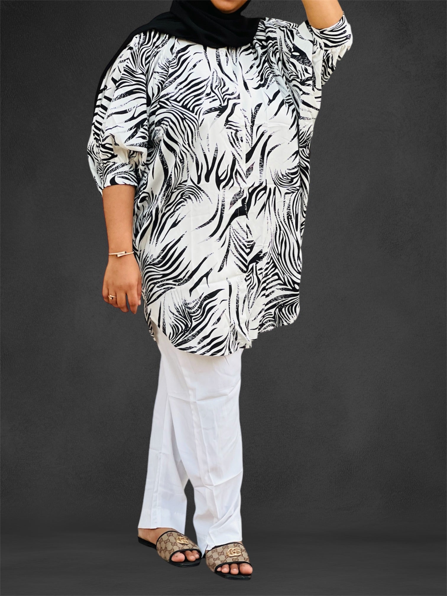 Patterned Long Sleeves 2 Pcs Top And Pant Set TS44 Patterned Long Sleeves 2 Pcs Top And Pant Set TS44