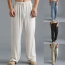 INCERUN Brand Men's Thin Section Loose Straight Pants Solid Casual Pants Men Summer Large Size Wide Leg Joggers S1261094 - Tuzzut.com Qatar Online Shopping