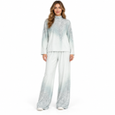 Women’s Ice Mint Silver Ombré Top & Wide-Leg Trousers – 2-Piece Set 443AS4