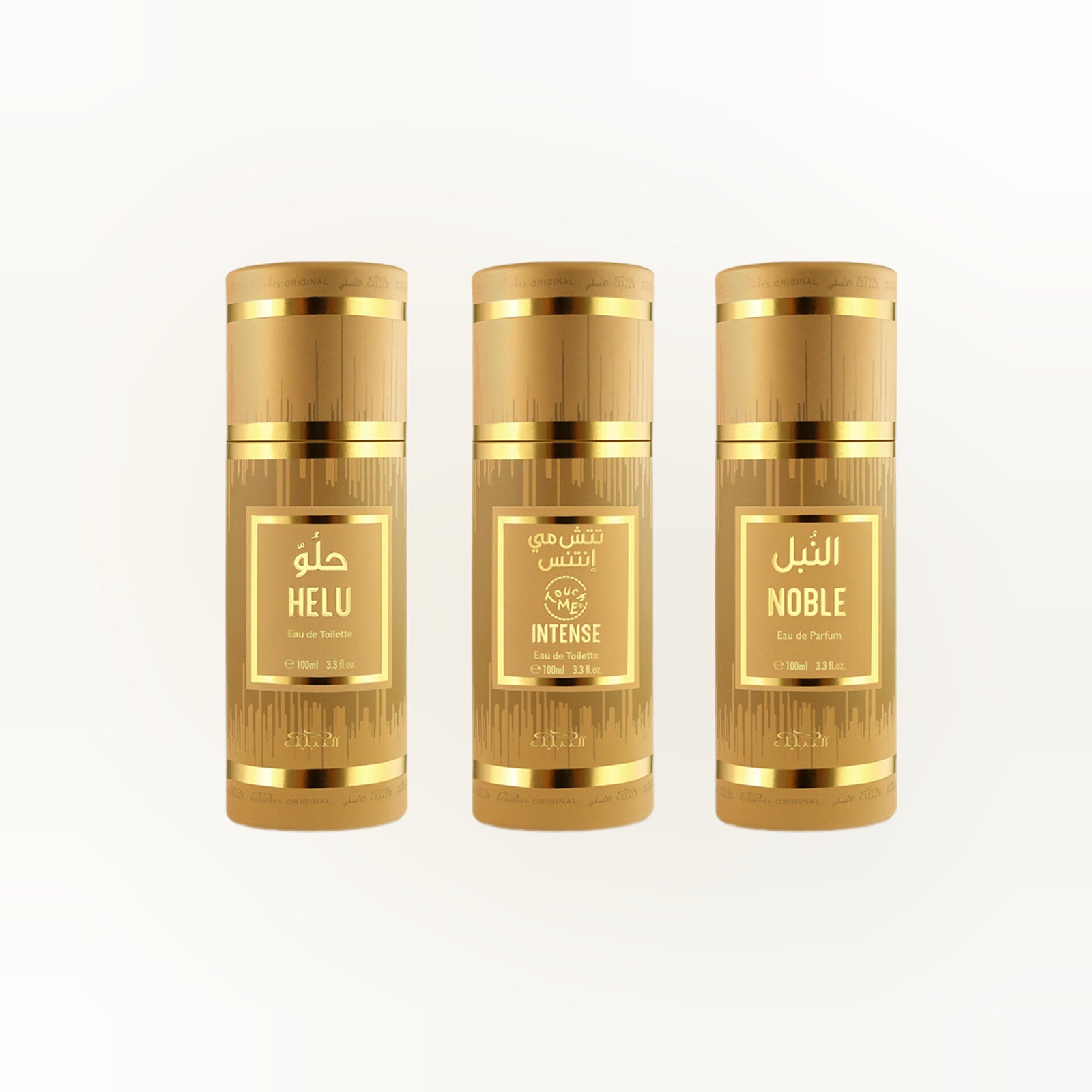 Helu + Touch Me Intense + Noble Unisex Spray Perfumes 100ml by Nabeel (3 in 1 Bundle Pack) Helu + Touch Me Intense + Noble Unisex Spray Perfumes 100ml by Nabeel (3 in 1 Bundle Pack)