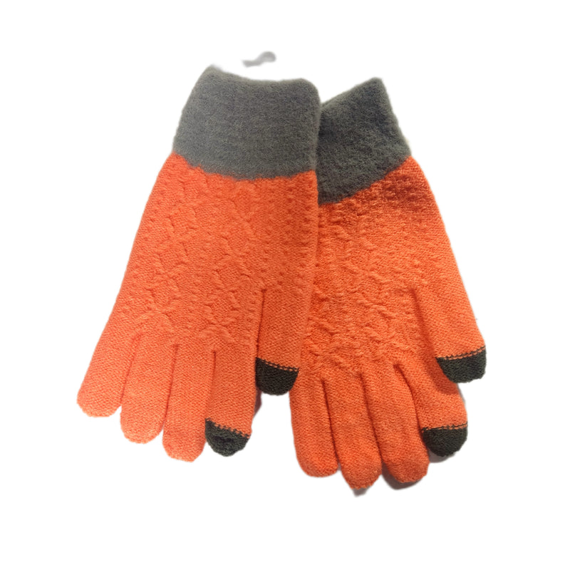 Embroidered, Woven, Solid Winter Women Gloves - 6282