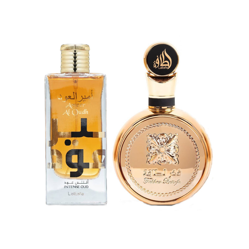 Ameer Al Oudh - Intense Oud EDP 100ml & Fakhar Gold Extrait EDP Perfume - 100ml By Lattafa